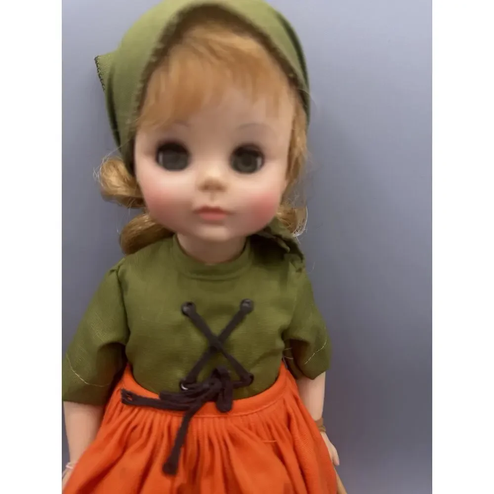 Vintage Madame Alexander Poor Cinderella Doll 14” Tagged Outfit Broom Red Hair